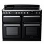 Rangemaster Estel Deluxe 110cm Induction Range Cooker - Gloss Black + Chrome