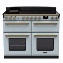 ESDLB110EIPMSB/AB1 Rangemaster Estel Deluxe 110cm Induction Range Cooker - Misty Blue + Brass
