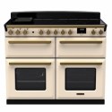 ESDLB110EIPPCR/AB1 Rangemaster Estel Deluxe 110cm Induction Range Cooker - Pale Cream + Brass