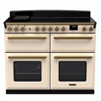 Rangemaster Estel Deluxe 110cm Induction Range Cooker - Pale Cream + Brass Rangemaster Estel Deluxe 110cm Induction Range Cooker - Pale Cream + Brass