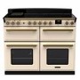 Rangemaster Estel Deluxe 110cm Induction Range Cooker - Pale Cream + Brass