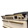 Rangemaster Estel Deluxe 110cm Induction Range Cooker - Pale Cream + Brass