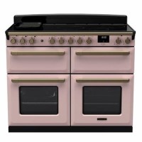 Rangemaster Estel Deluxe 110cm Induction Range Cooker - Pale Pink + Brass Rangemaster Estel Deluxe 110cm Induction Range Cooker - Pale Pink + Brass