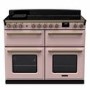 Rangemaster Estel Deluxe 110cm Induction Range Cooker - Pale Pink + Brass
