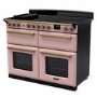 Rangemaster Estel Deluxe 110cm Induction Range Cooker - Pale Pink + Brass