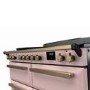 Rangemaster Estel Deluxe 110cm Induction Range Cooker - Pale Pink + Brass