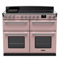 Rangemaster Estel Deluxe 110cm Induction Range Cooker - Pale Pink + Chrome