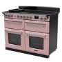 Rangemaster Estel Deluxe 110cm Induction Range Cooker - Pale Pink + Chrome