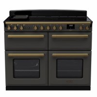 Rangemaster Estel Deluxe 110cm Induction Range Cooker - Slate + Brass