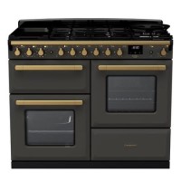 Rangemaster Estel Deluxe 110cm Dual Fuel Range Cooker - Slate + Brass Rangemaster Estel Deluxe 110cm Dual Fuel Range Cooker - Slate + Brass