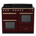 ESDLO110EIPBOR/AB1 Rangemaster Estel Deluxe 110cm Induction Range Cooker - Bordeaux + Brass