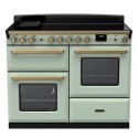 ESDLO110EIPMNT/AB1 Rangemaster Estel Deluxe 110cm Induction Range Cooker - Mint + Brass
