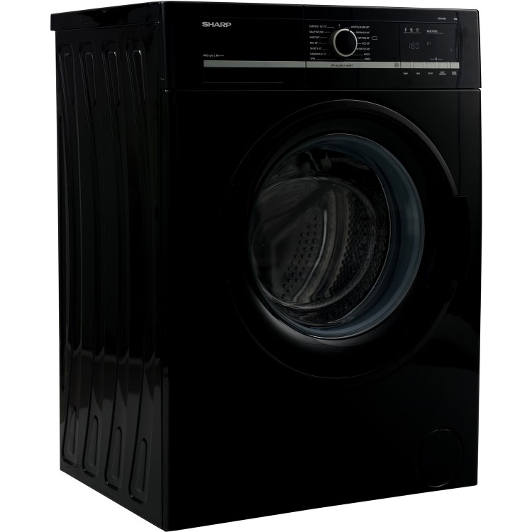 Sharp ESGL74B 7kg 1400rpm Freestanding Washing Machine Black