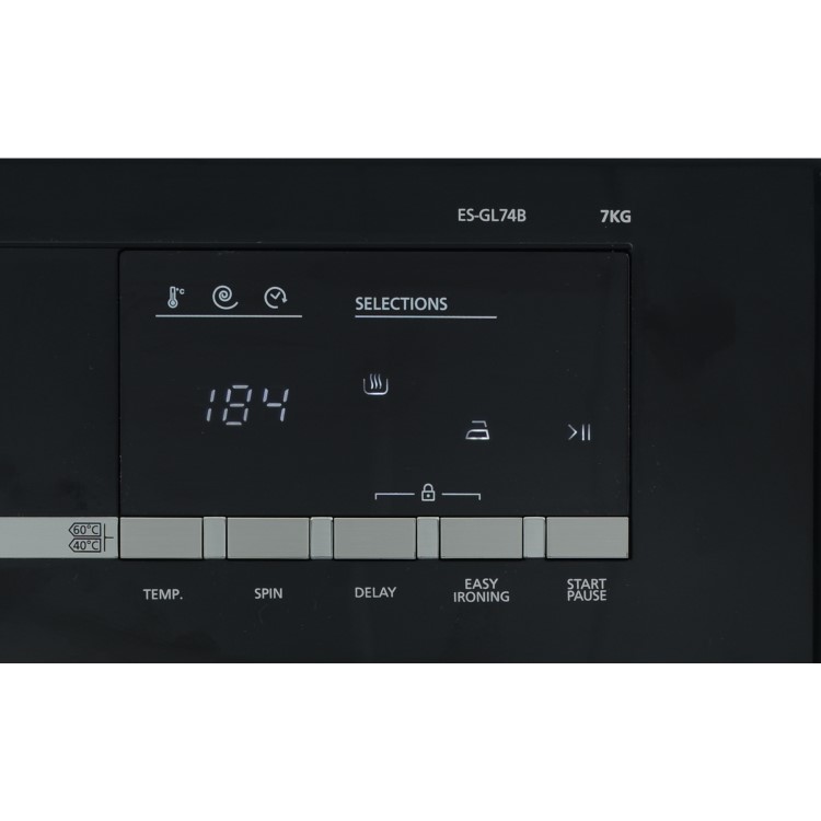 Sharp ESGL74B 7kg 1400rpm Freestanding Washing Machine Black