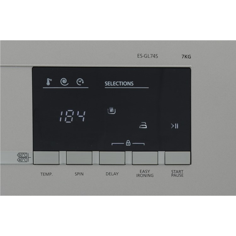 Sharp ESGL74S 7kg 1400rpm Freestanding Washing Machine Silver