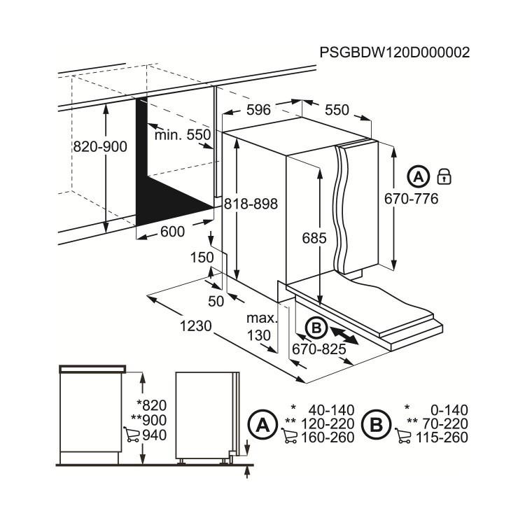 Electrolux ESL6620RA 12 Place Fully Integrated Dishwasher