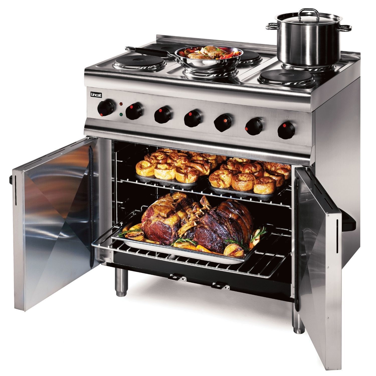 Lincat Eslr9c Silverlink 600 6 Plate Fan Assisted Commercial Oven Range 900Mm Wide 3 Phase ESLR9C