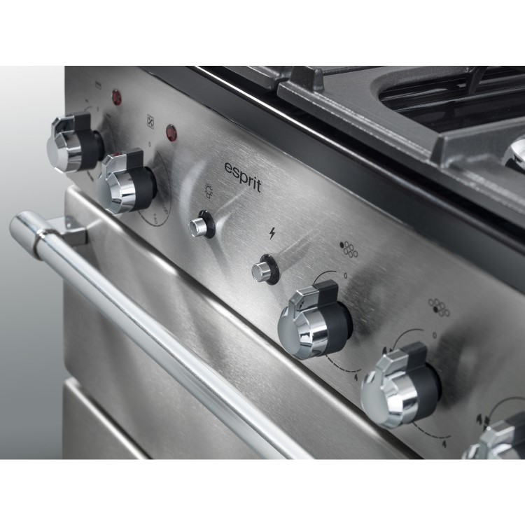 Rangemaster Esprit 110cm Dual Fuel Range Cooker - Stainless Steel