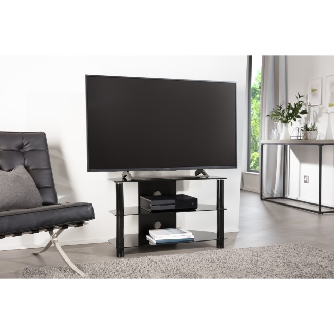 Alphason ESS800/3-BLK Essentials 3 Shelf TV Stand for up to 32" TVs - Black