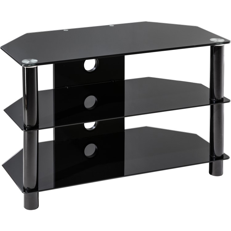 Alphason ESS800/3-BLK Essentials 3 Shelf TV Stand for up to 32" TVs - Black