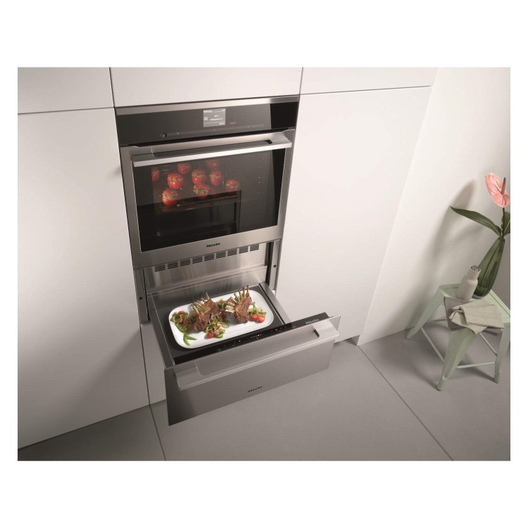 Miele ESW6129clst ESW 6129 Sous Chef Touch Control Push-to-open Food And Crockery Warming Drawer With Slow Cook Funciton - CleanSteel