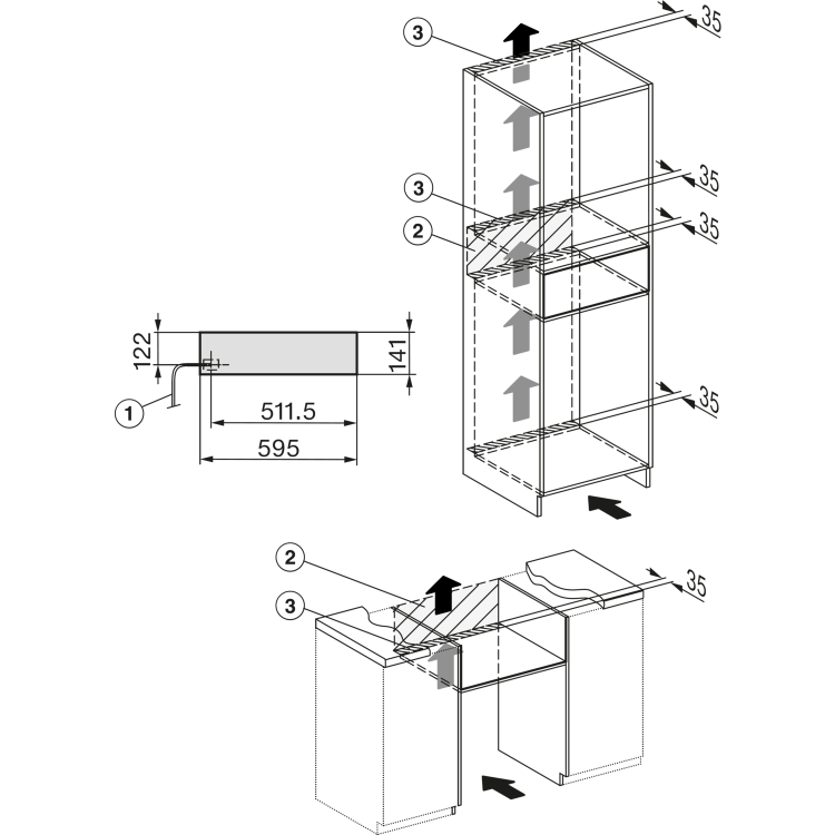Miele 14cm High Handleless Warming Drawer - Stainless Steel