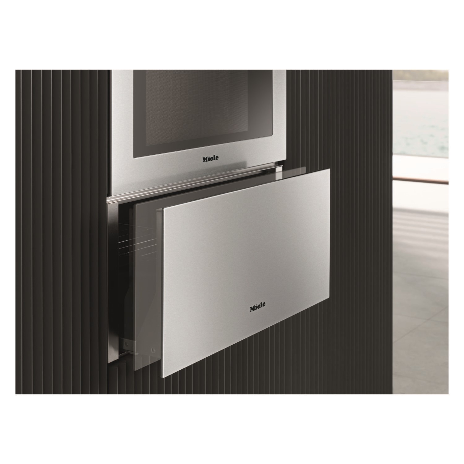 Miele ESW7120clst 29cm Height Handleless Warming Drawer CleanSteel