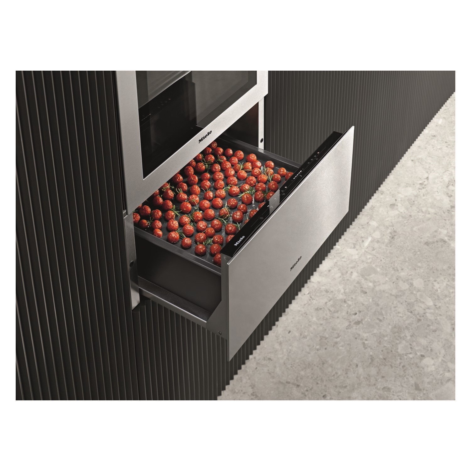 Miele ESW7120clst 29cm Height Handleless Warming Drawer CleanSteel