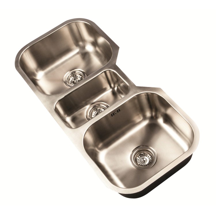 1810 Sink Company 2.5 Bowl Stainless Steel Chrome Undermount Kitchen Sink