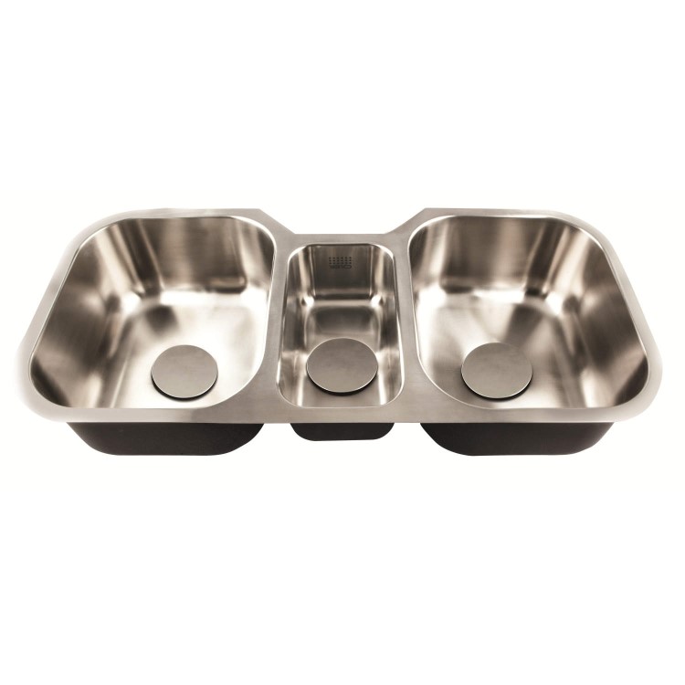 1810 Sink Company 2.5 Bowl Stainless Steel Chrome Undermount Kitchen Sink