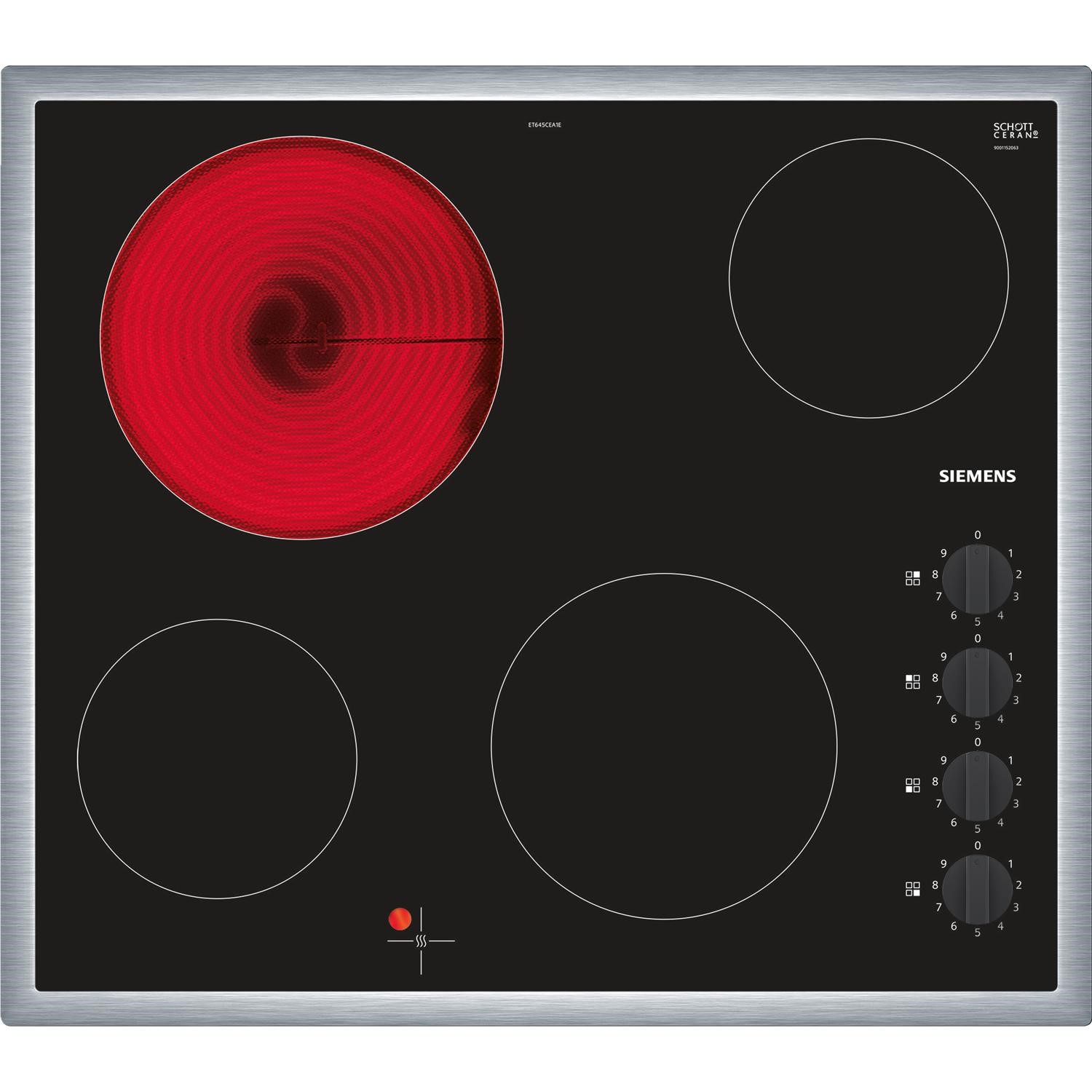 Refurbished Siemens iQ100 ET645CEA1E 58cm 4 Zone Ceramic Hob