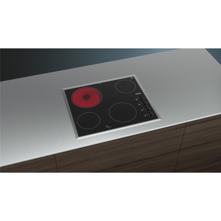 Refurbished Siemens ET645CEA1E iQ100 58cm 4 Zone Electric Ceramic Hob