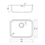 1810 Sink Company 1 Bowl Stainless Steel Chrome Undermount Kitchen Sink - EU/55/U/MS/037