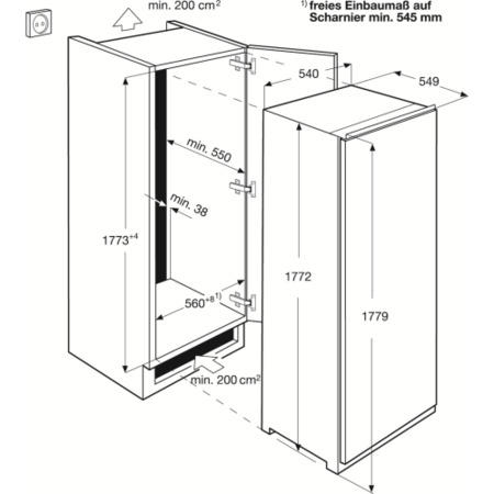 Electrolux EUF23800 Insight In Column Frost Free Integrated Freezer