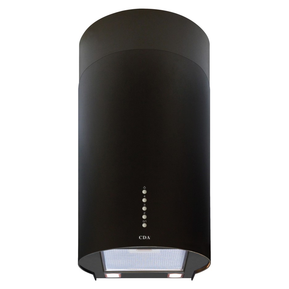 CDA EVC41BL 40cm Cylinder Cooker Hood With Touch Control And Perimeter