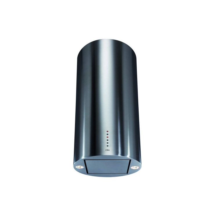 GRADE A1 - CDA EVCK4SS 40cm Cylinder Island Cooker Hood Stainless Steel