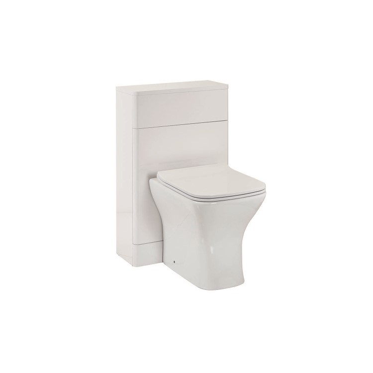 500mm White Back to Wall Toilet Unit Only - Camborne