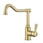 Evelyn Traditional French Single Lever Monobloc Mixer Kitchen Tap- Brushed Brass