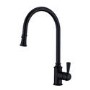 ONLY OPENED - Traditional Single Lever Pull Out Matt Black Monobloc Kitchen Sink Mixer Tap - Evelyn