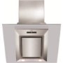 GRADE A1 - CDA EVG6SS Designer Angled 60cm Chimney Cooker Hood Stainless Steel And Clear Glass