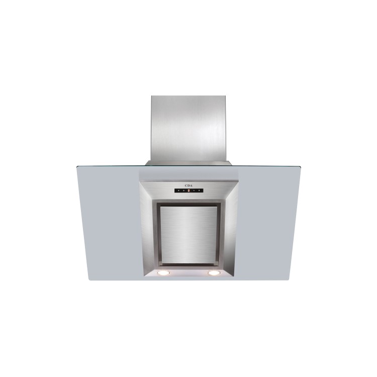 Refurbished CDA EVG9SS Designer Angled 90cm Chimney Cooker Hood Stainless Steel