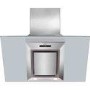 GRADE A1 - As new but box opened - CDA EVG9SS Designer Angled 90cm Chimney Cooker Hood Stainless Steel And Clear Glass