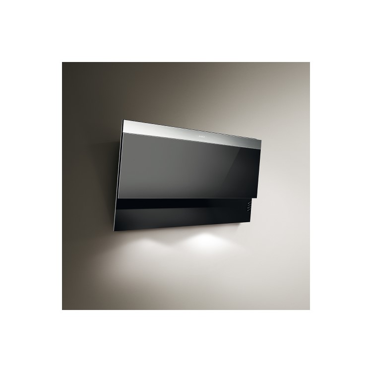 Elica EVITA-BLK Decorative 80cm Angled Chimney Cooker Hood Black