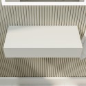 EVORASHMW 560mm Matt White Wall Hung Floating Shelf - Evora