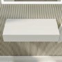 560mm Matt White Wall Hung Floating Shelf - Evora