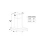 CDA 60cm Slimline Chimney Cooker Hood - Stainless Steel