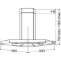 CDA EVPC91SS 90cm Corner Cooker Hood Touch Control Clean Air Function