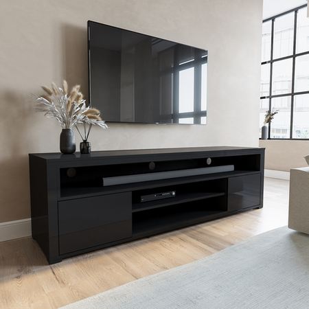 Black and online gray tv stand