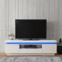 Evoque LED Light Effects White High Gloss TV Unit