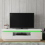 Evoque LED Light Effects White High Gloss TV Unit